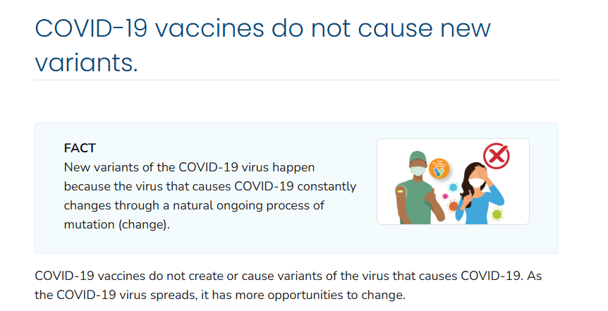 Image with Myths and facts about COVID Vaccines